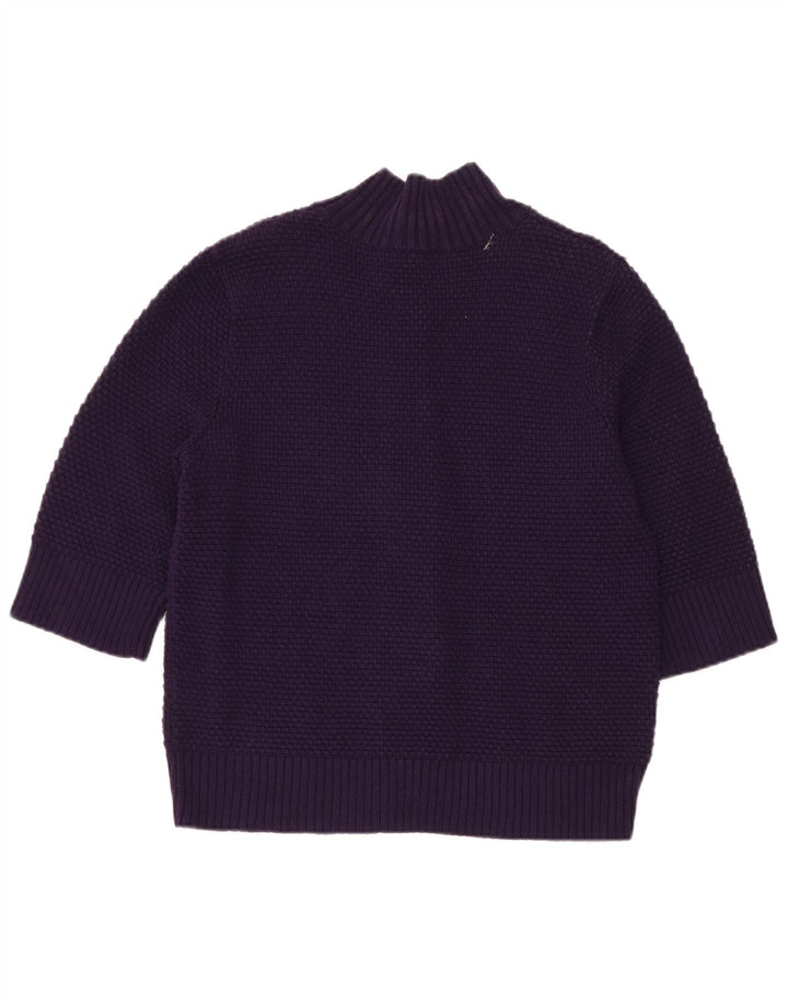 CHAPS Maglione cardigan con maniche a 3/4 da donna UK 12 Viola medio