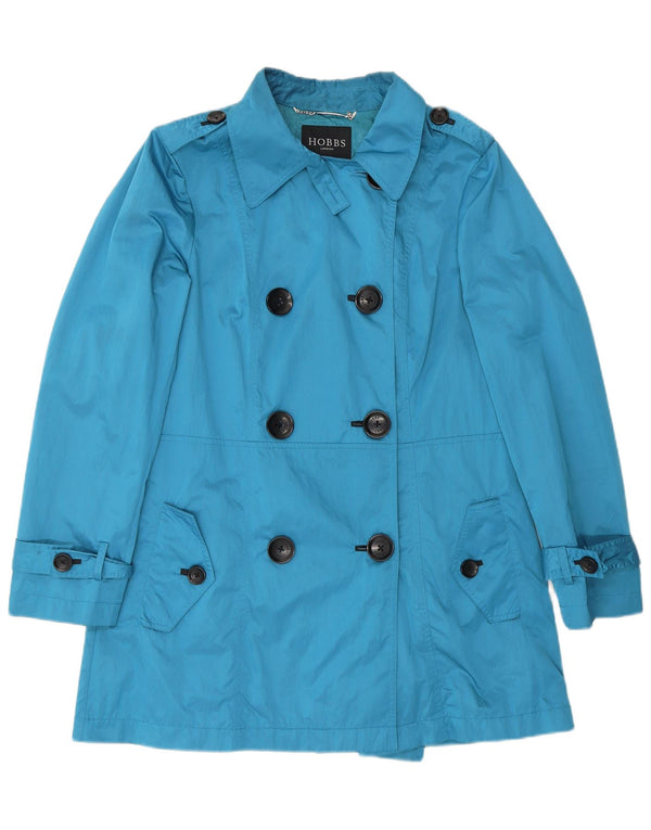 Trench corto doppiopetto da donna Hobbs UK 12 poliestere blu medio