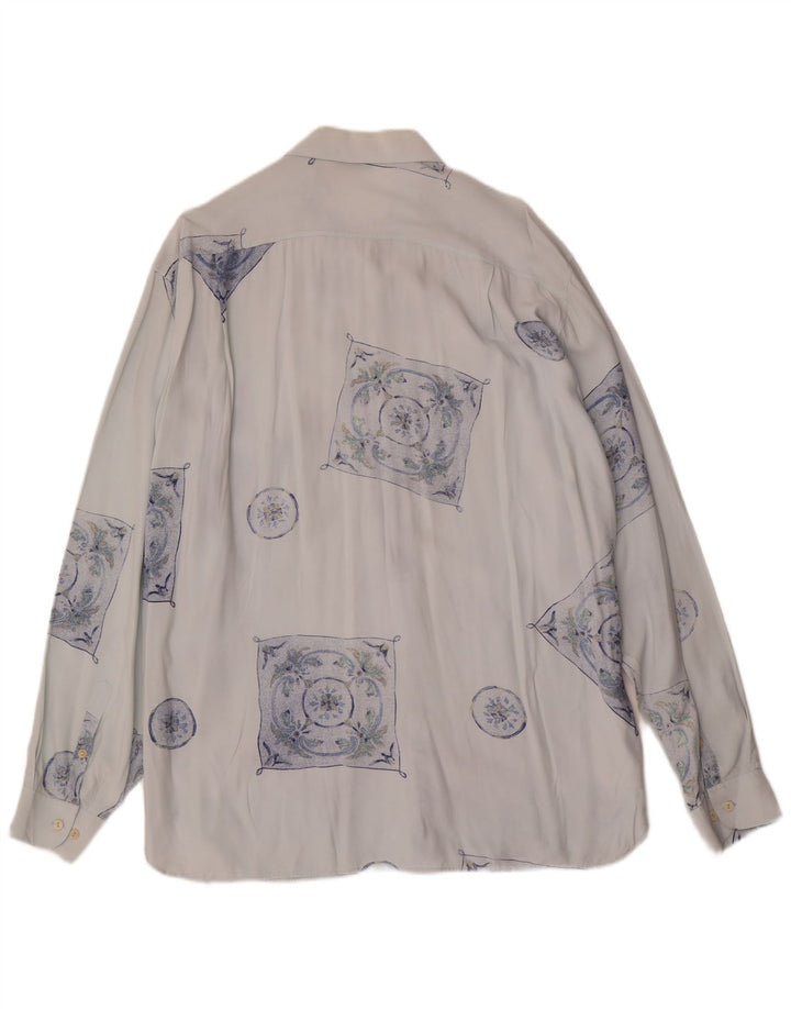 Camicia Uomo VINTAGE XL Viscosa geometrica Blu