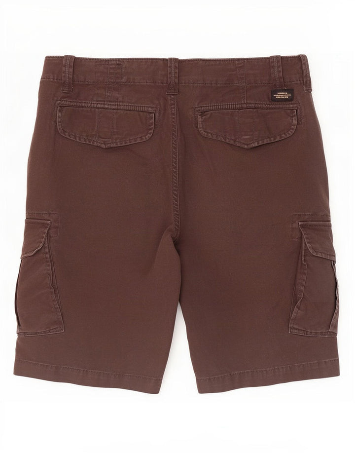 Pantaloncini cargo da uomo Superdry W32 in cotone marrone medio