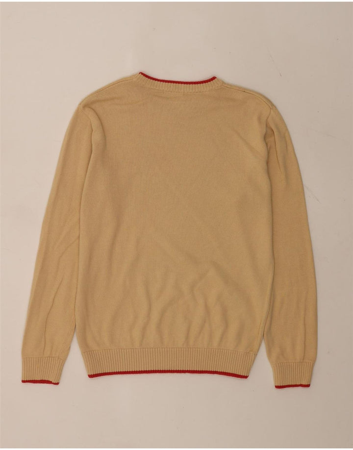 Maglione maglione girocollo da uomo Sergio Tacchini in cotone beige medio