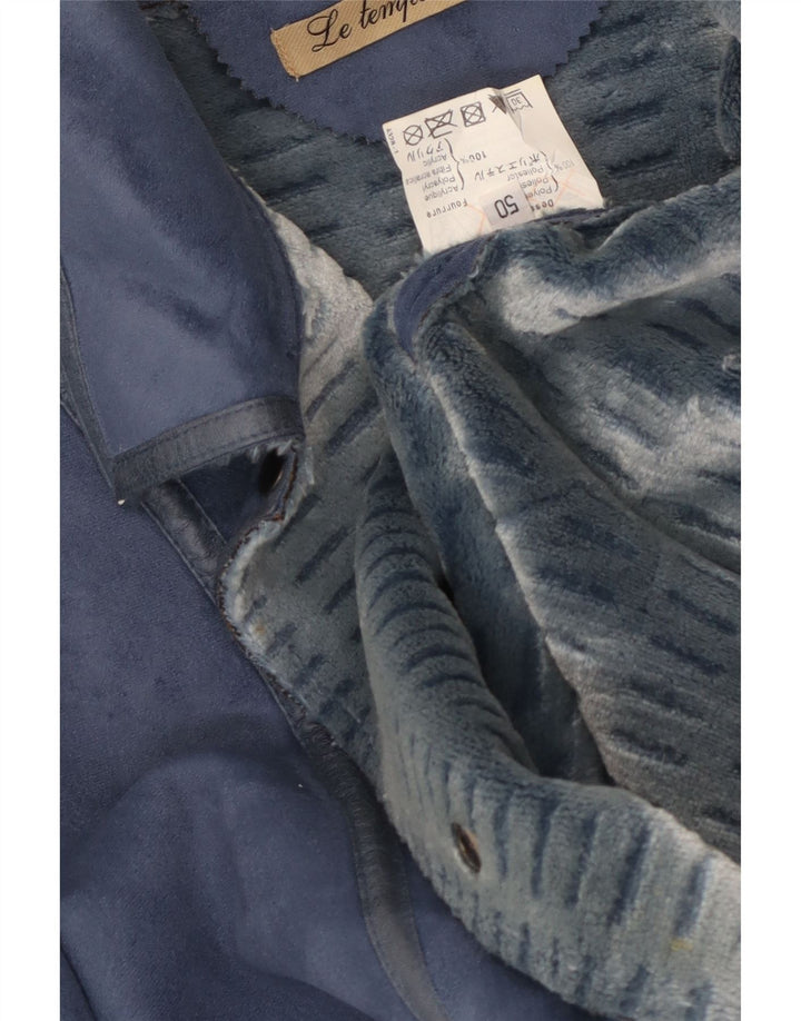 Soprabito vintage da donna IT 50 XL blu poliestere