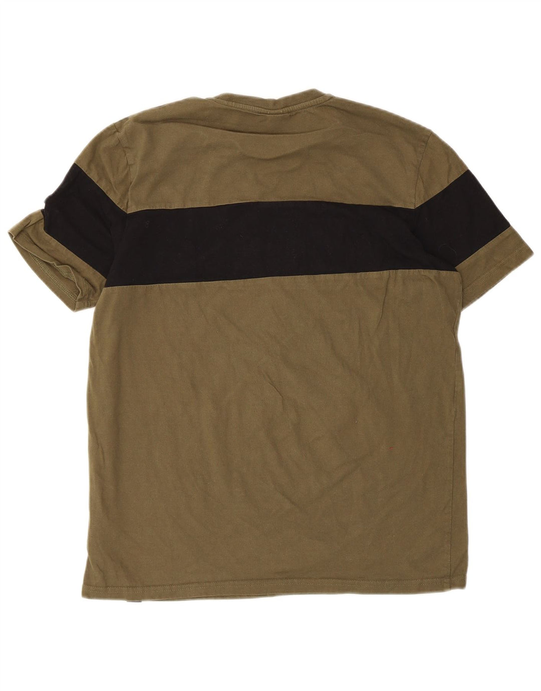 T-shirt grafica da uomo Ellesse Top in cotone color block medio kaki
