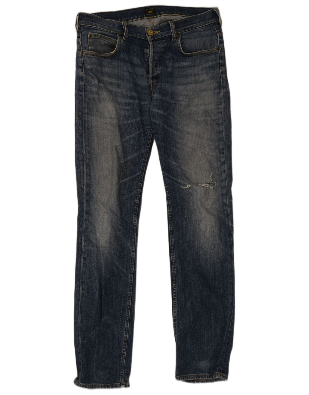Jeans slim Lee Powell invecchiati da uomo W32 L34 cotone blu
