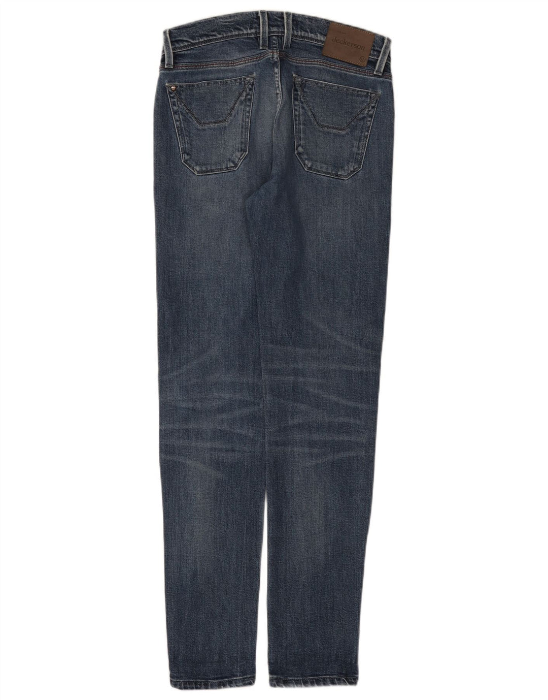 Jeans bassi slim invecchiati Jeckerson da donna W29 L31 cotone blu