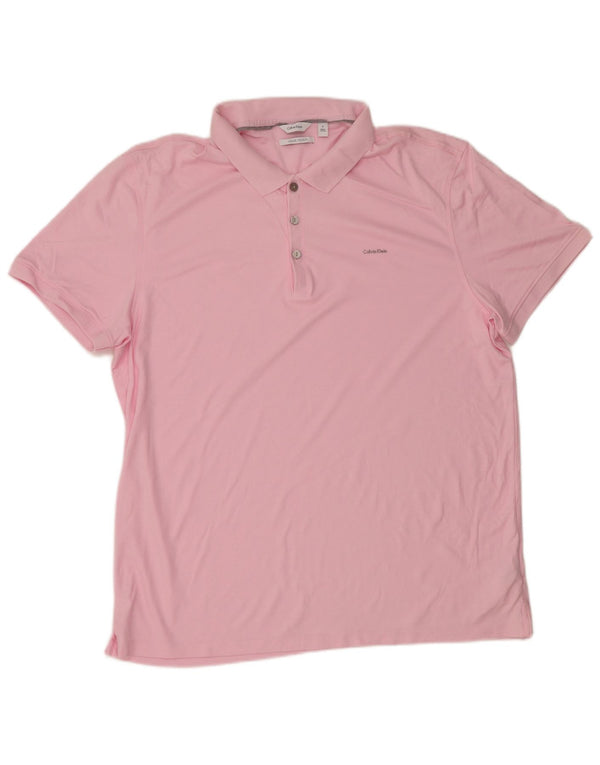 Polo da uomo Calvin Klein XL in cotone rosa