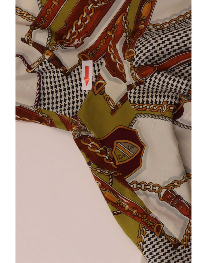 Primavera Firenze Camicia da donna con motivo astratto, camicetta UK 14 grande multicolore