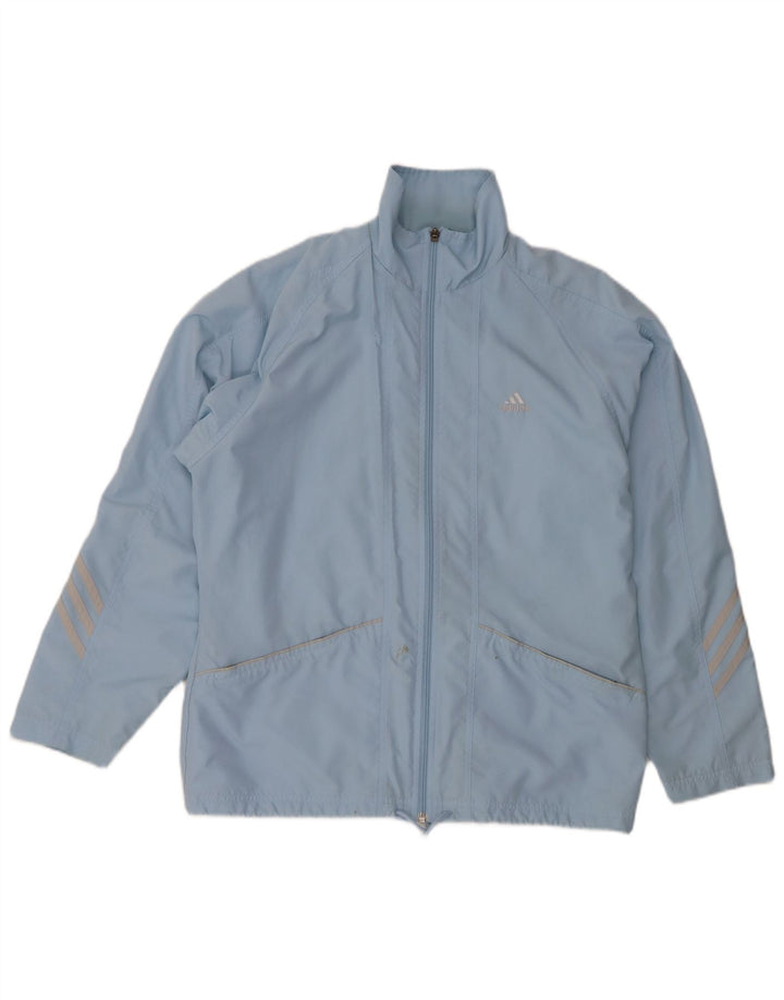 Giacca da tuta da donna ADIDAS UK 14 Large Blu Poliestere