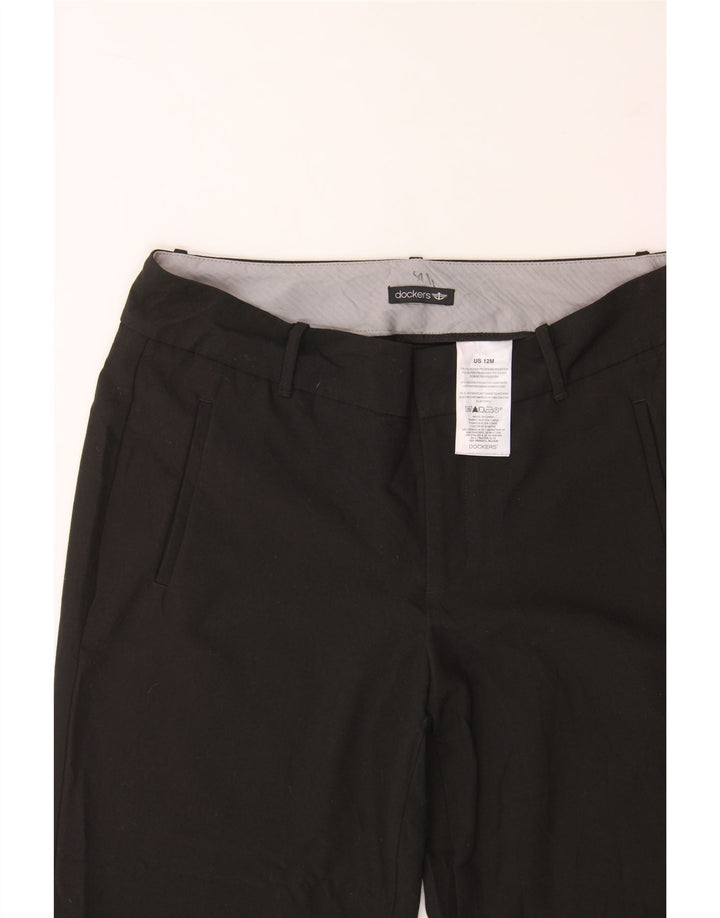 DOCKERS Womens Bootcut Chino Trousers US 12 Large W33 L32 Black Polyester Vintage Dockers and Second-Hand Dockers from Messina Hembry 