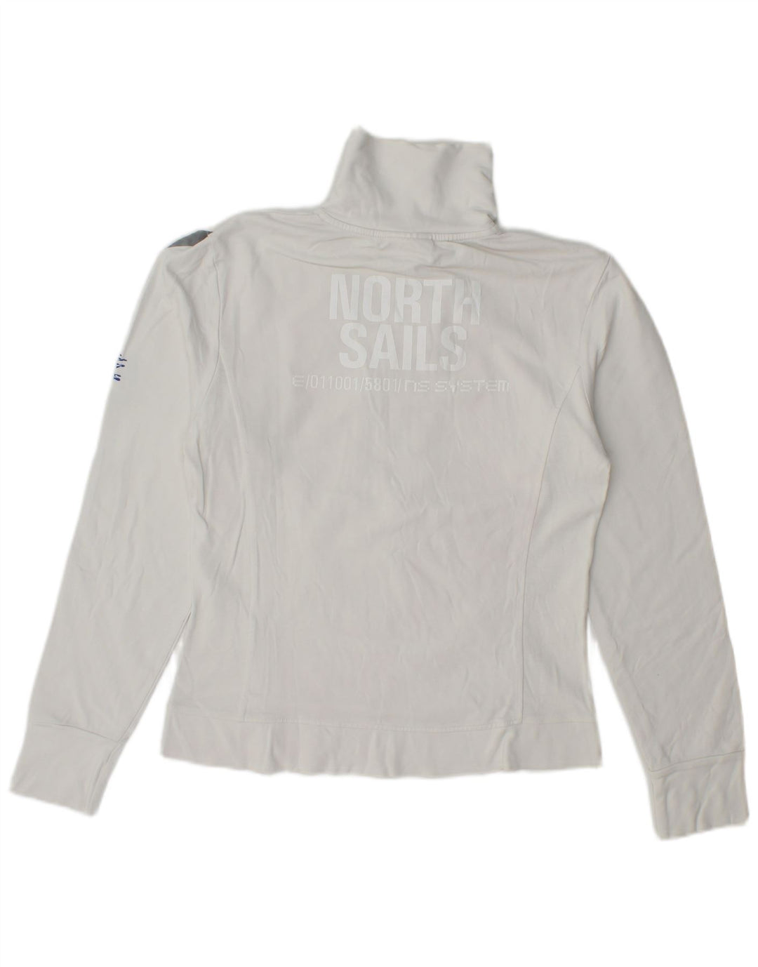 Felpa con collo con zip grafica da donna North Sails Maglione UK 14 Large Bianco