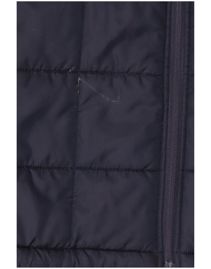 Gilet imbottito con cappuccio da uomo Kappa UK 40 Large blu navy in poliestere