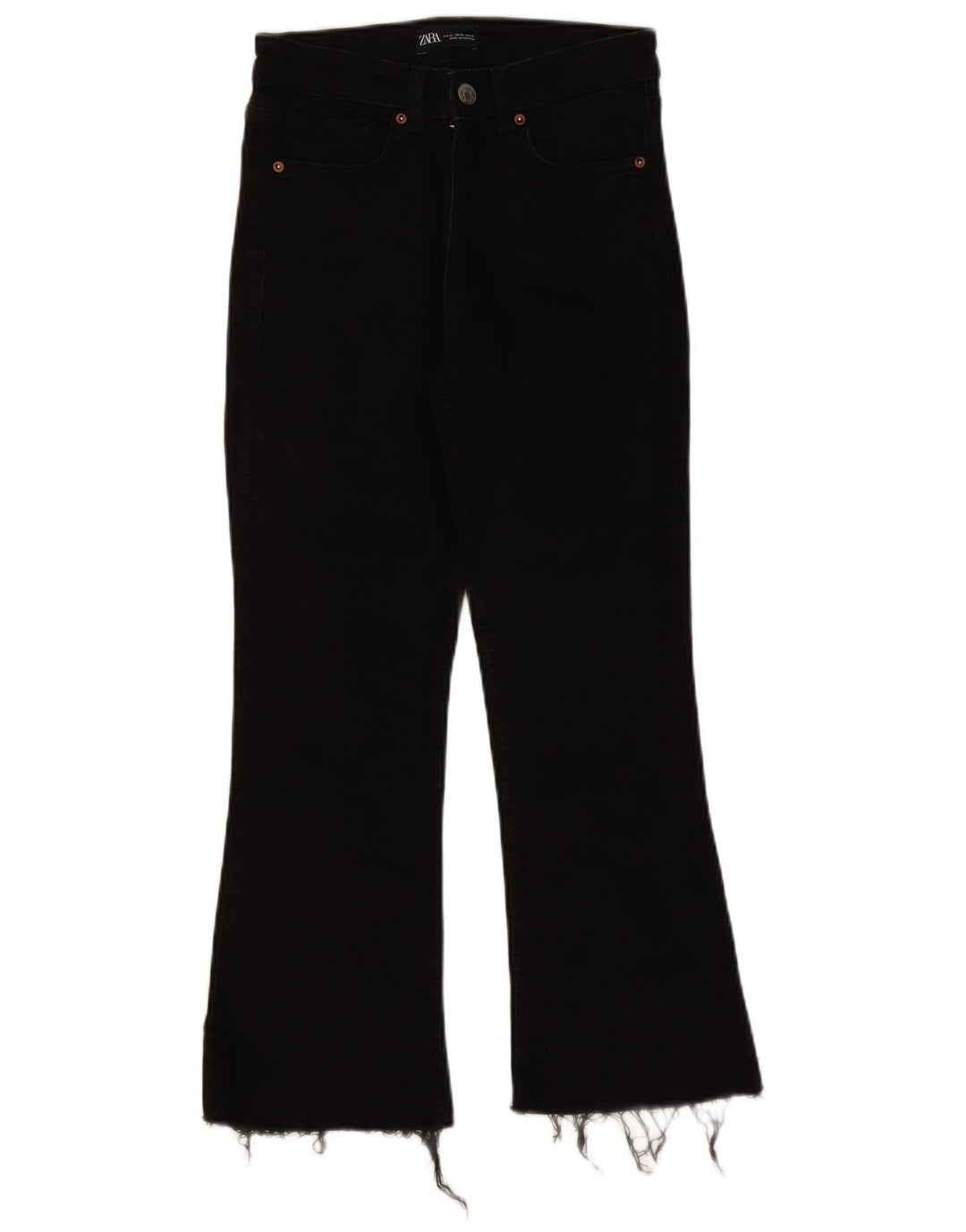 Jeans Bootcut da Donna ZARA EU 38 Small W28 L25 Nero