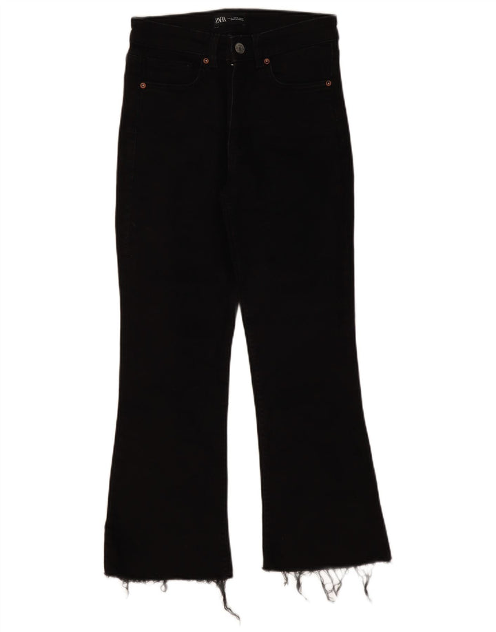 Jeans Bootcut da Donna ZARA EU 38 Small W28 L25 Nero