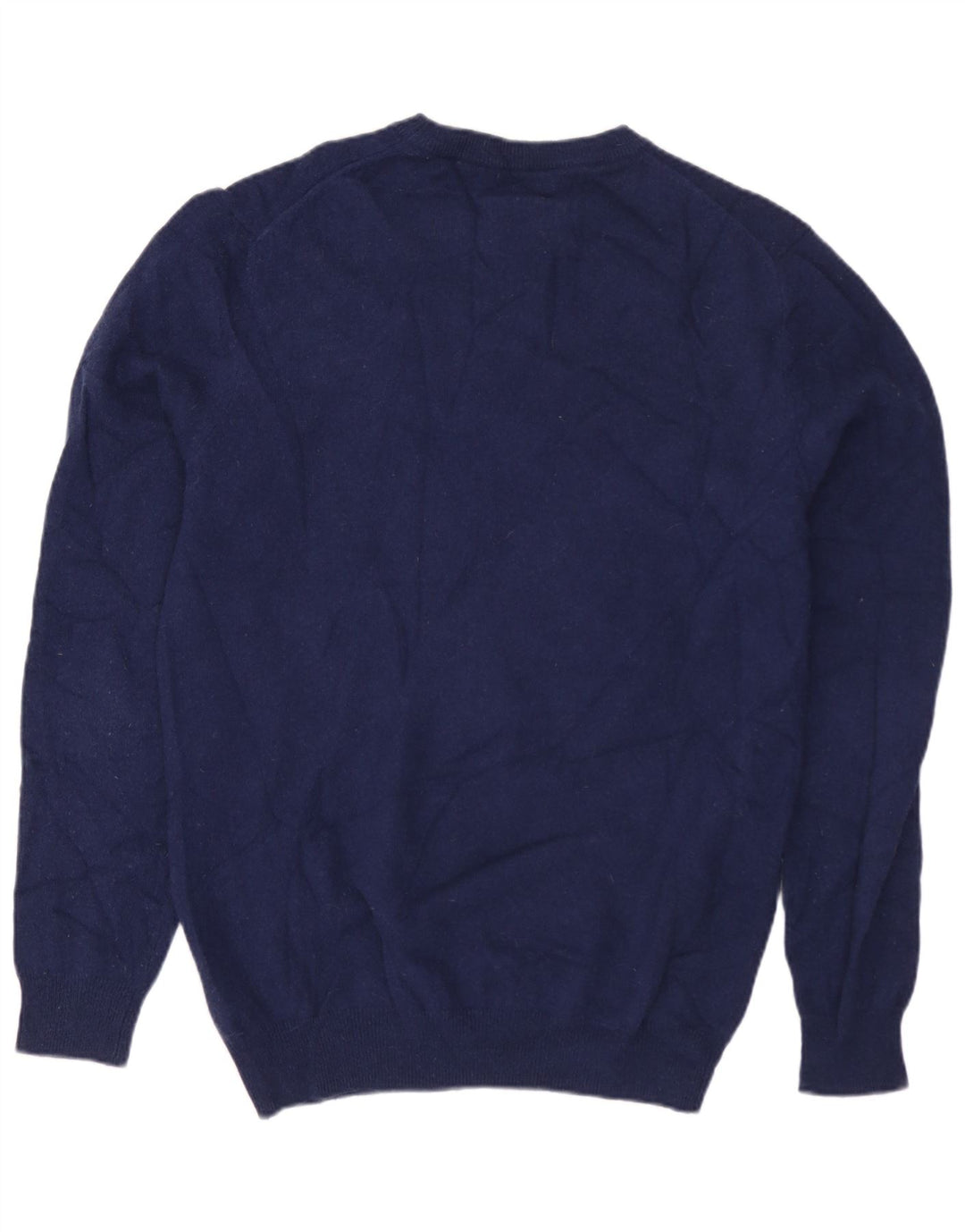 MASSIMO DUTTI Maglione da uomo girocollo in lana medio blu navy