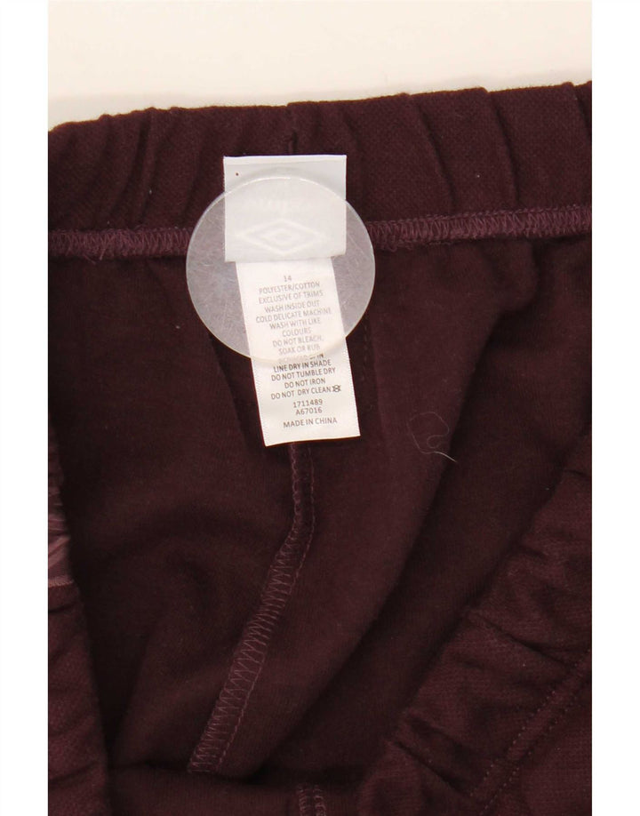 Pantaloni da tuta con grafica da donna Umbro UK 14 Large Bordeaux Poliestere