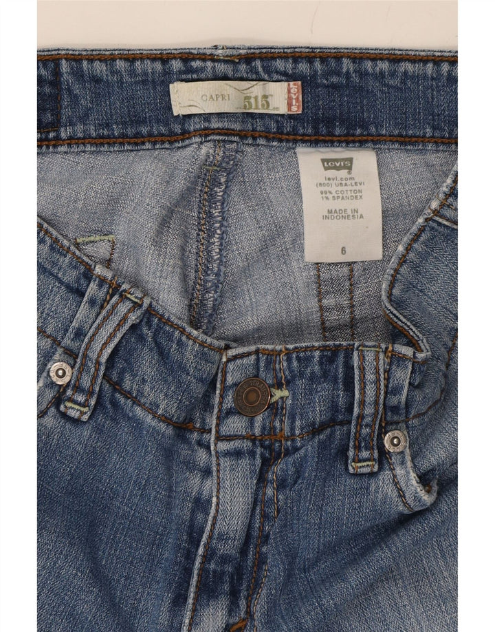 LEVI'S Womens 515 Capri Jeans US 6 Medium W28 L23 Blue Cotton Vintage Levi's and Second-Hand Levi's from Messina Hembry 