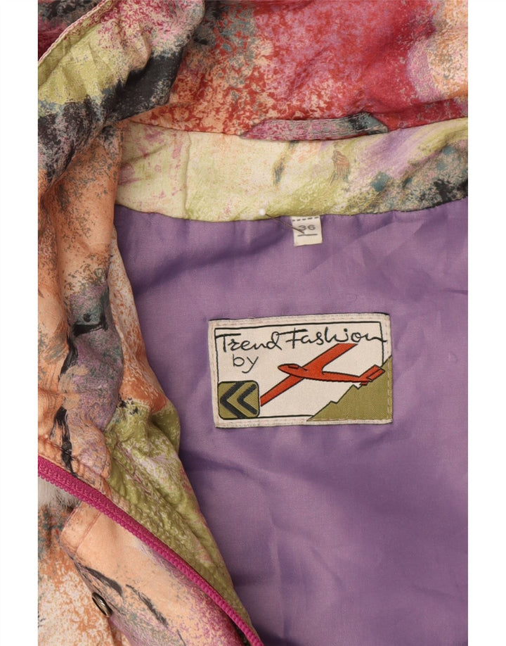 VINTAGE Womens Abstract Pattern Padded Jacket EU 36 Small Multicoloured Vintage Vintage and Second-Hand Vintage from Messina Hembry 