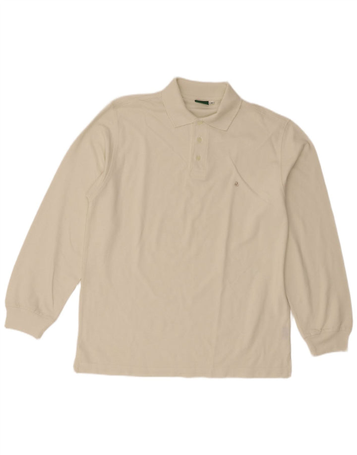 Polo Da Uomo A Manica Lunga Invicta In Cotone Beige Medio