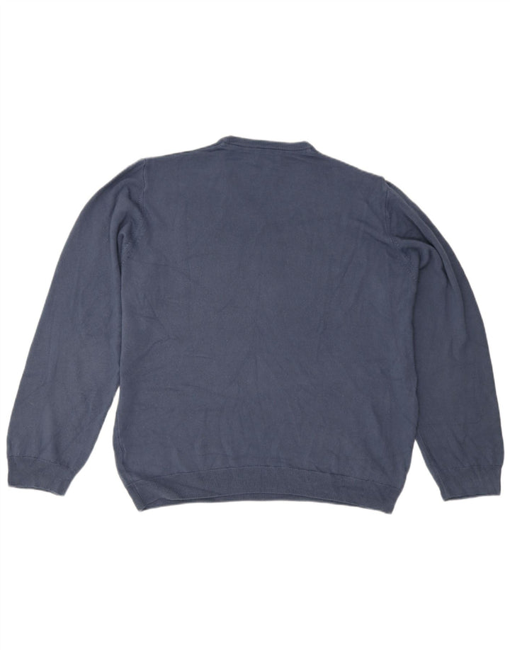 Maglione da uomo Marks & Spencer vestibilità regolare con scollo a V 2XL Blu Navy
