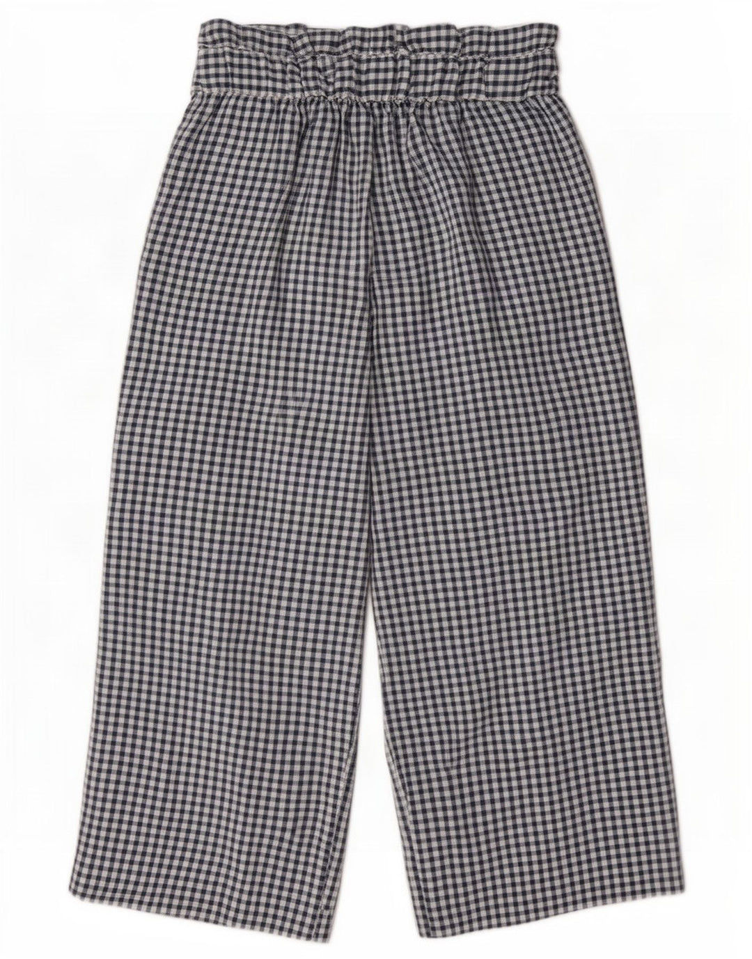 Pantaloni Capri Cullotes da donna Zara medi W28 L22 a quadretti blu navy