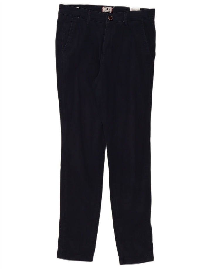 JACK & JONES Pantaloni chino slim da uomo W30 L32 in cotone blu navy