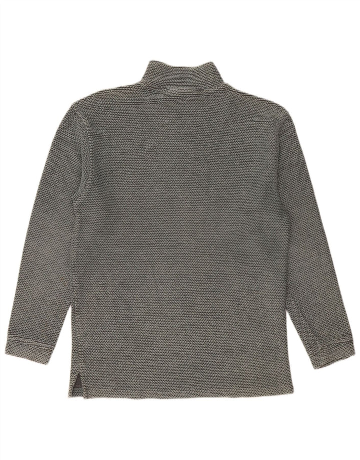 Felpa da uomo con collo con zip Weird Fish, cotone verde medio