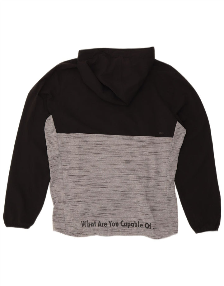 Felpa con cappuccio grafica ADIDAS da uomo Climalite, blocco colore nero medio