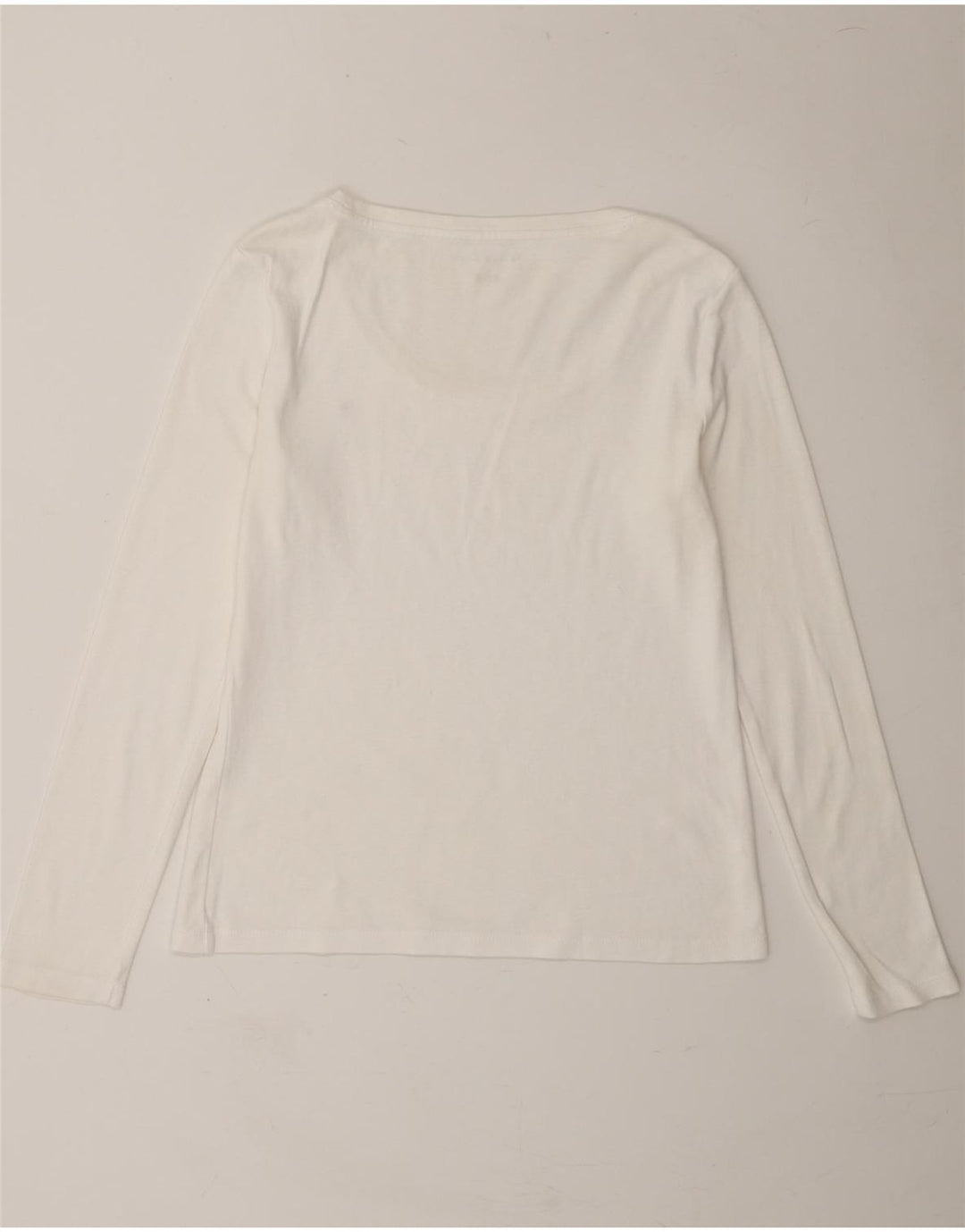 TOMMY HILFIGER Womens Top Long Sleeve UK 14 Medium White