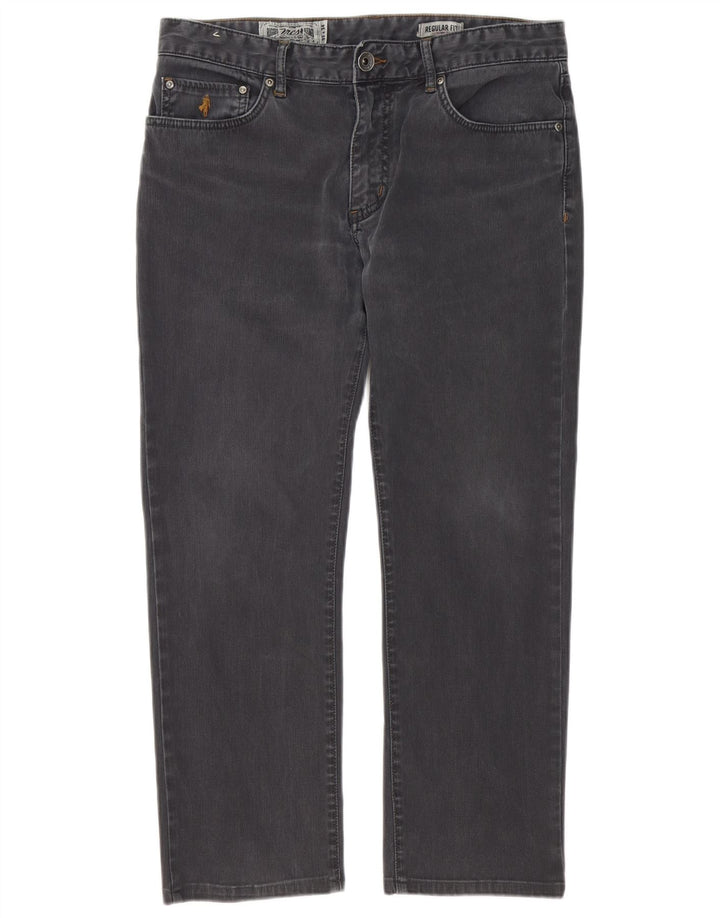 Pantaloni casual da uomo dritti vestibilità regolare Marlboro Classics W32 L27 Grigi