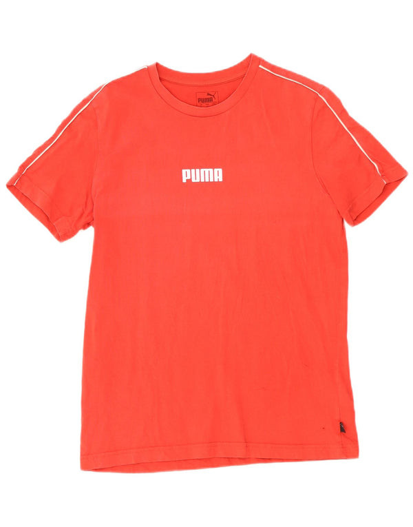 T-shirt grafica da uomo Puma Top Small in cotone rosso
