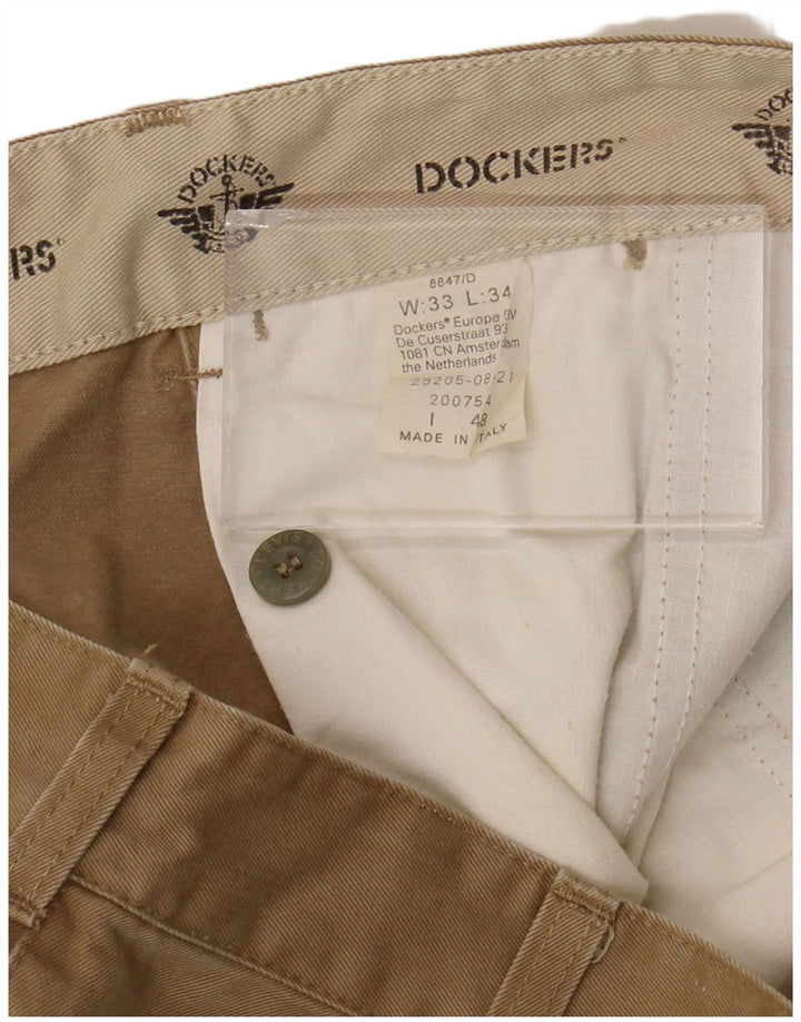 Pantaloni chino dritti da uomo Dockers W33 L31 kaki