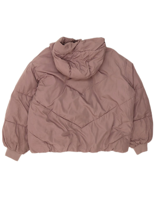 Giacca imbottita oversize con cappuccio da donna Zara UK 6 XS poliestere viola