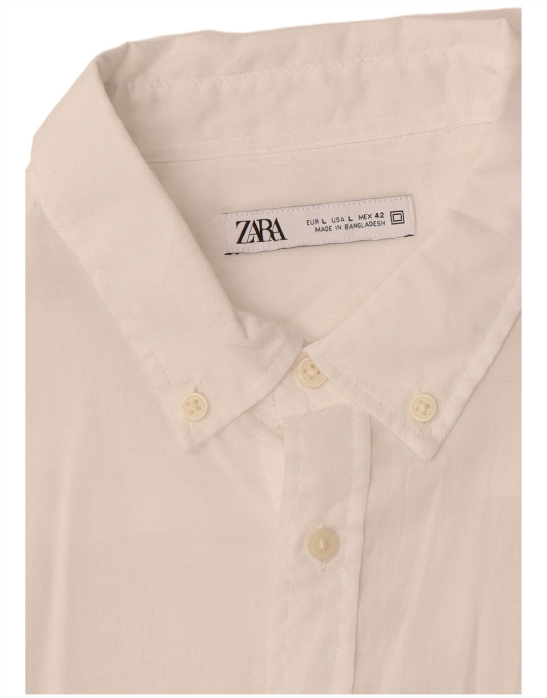 Camicia Zara Uomo Large Bianca