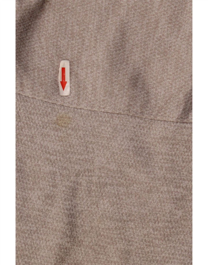 Felpa ADIDAS da uomo con collo con zip grafica, maglione XL, poliestere grigio
