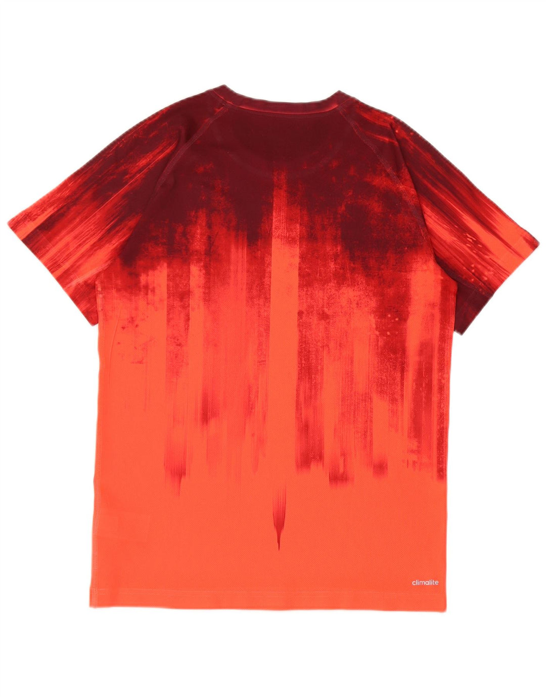 Adidas Uomo Climalite T-shirt Top XS Rosso Tie Dye Poliestere