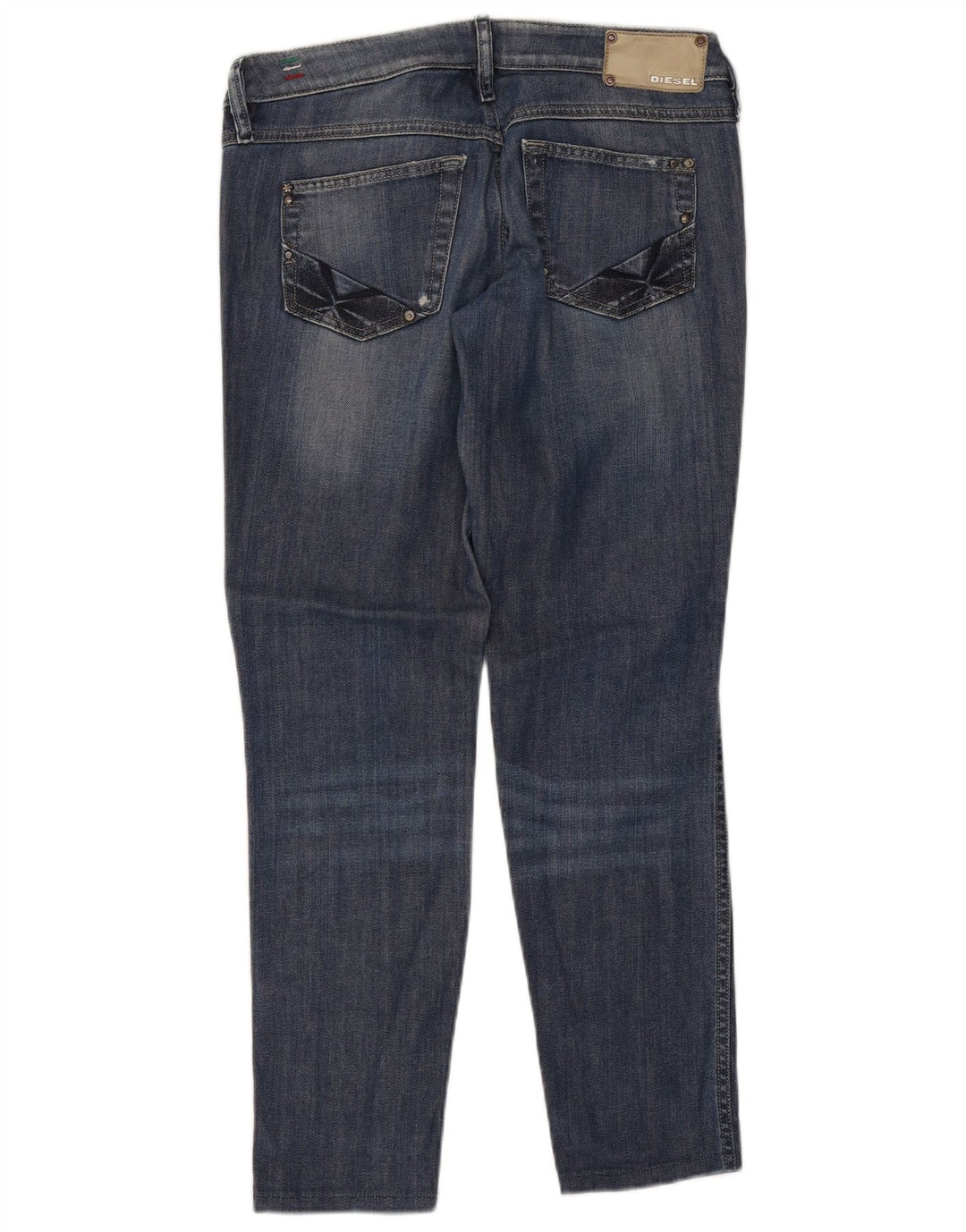 Jeans slim da donna Diesel Lhela effetto consumato W29 L28 cotone blu