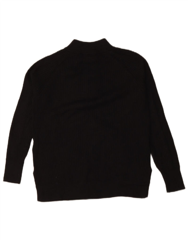 Maglione oversize con zip e collo oversize da donna Marks & Spencer UK 6 XS Nero