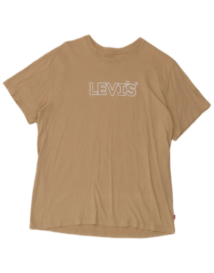 T-shirt grafica da uomo con vestibilità rilassata Levi's, cotone beige medio
