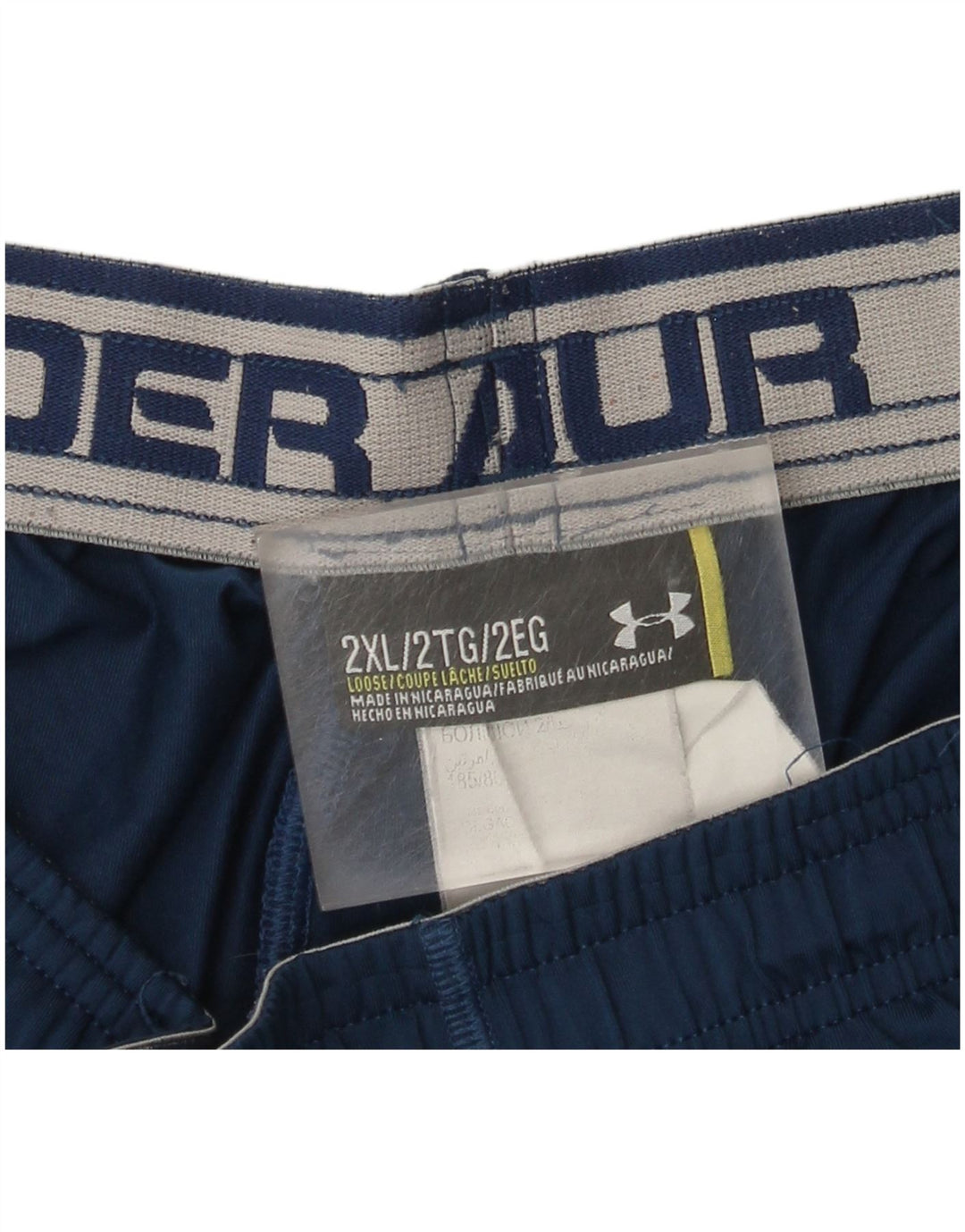 Pantaloncini sportivi da uomo Under Armour 2XL Poliestere color block blu navy