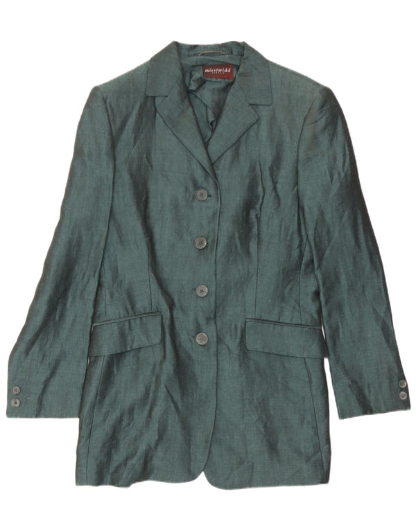 Giacca blazer da donna Misstwidd IT 44 Lino verde medio