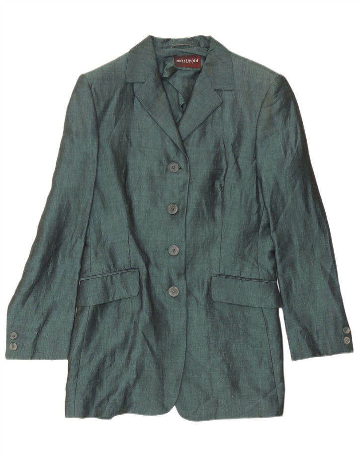 Giacca blazer da donna Misstwidd IT 44 Lino verde medio