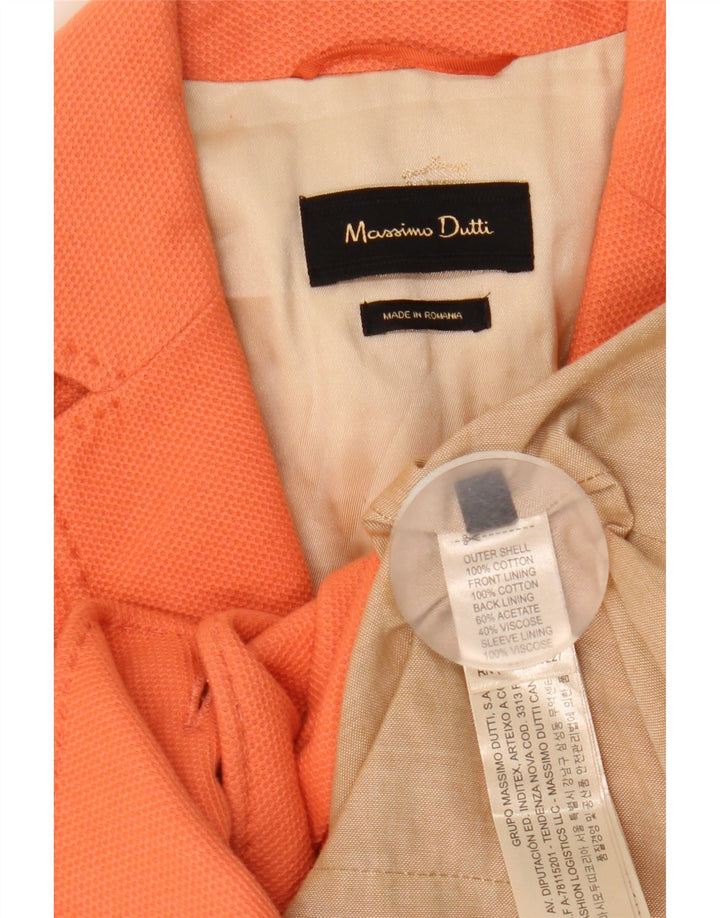 MASSIMO DUTTI Giacca blazer da donna a 1 bottone EU 38 piccola in cotone arancione