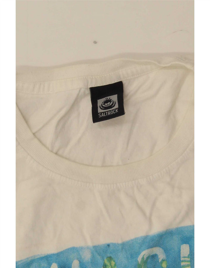 T-shirt grafica da uomo Saltrock Top in cotone bianco medio