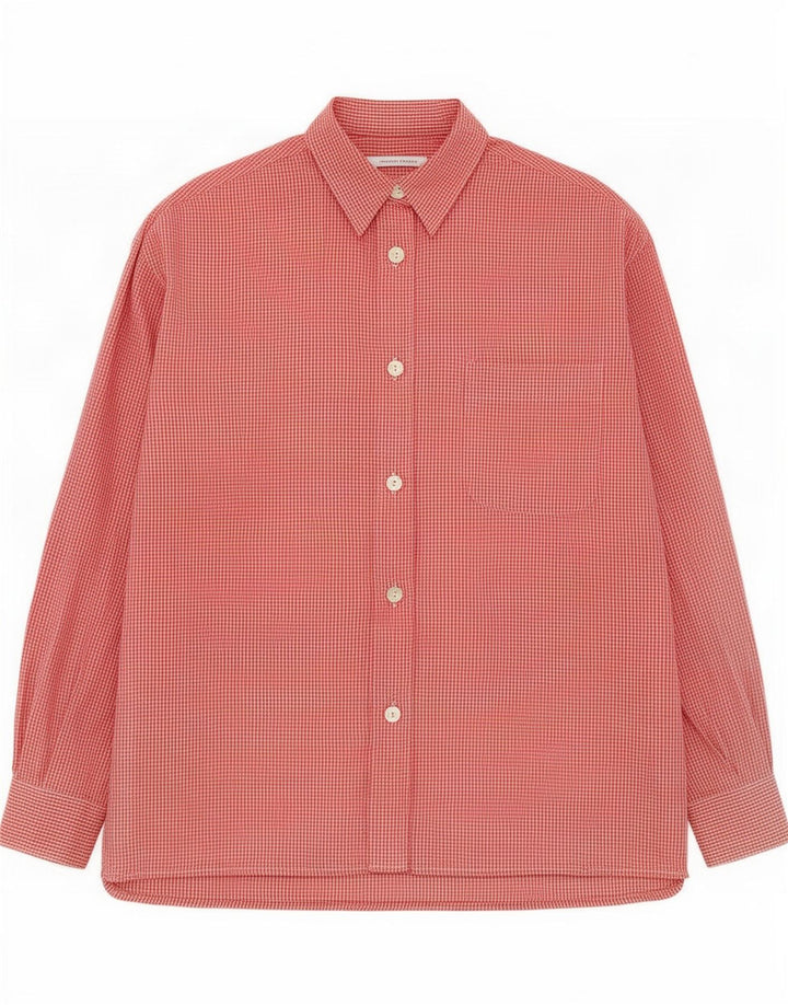 Camicia da donna Marella UK 16 Grande poliestere a quadretti rossi