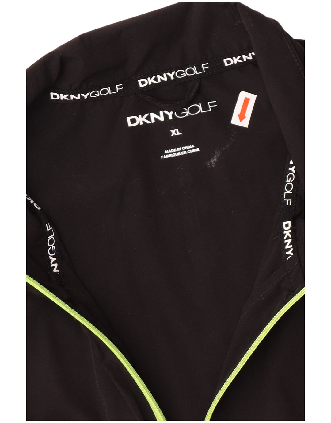 Giacca da tuta grafica da golf Dkny da uomo XL in poliammide color block nero