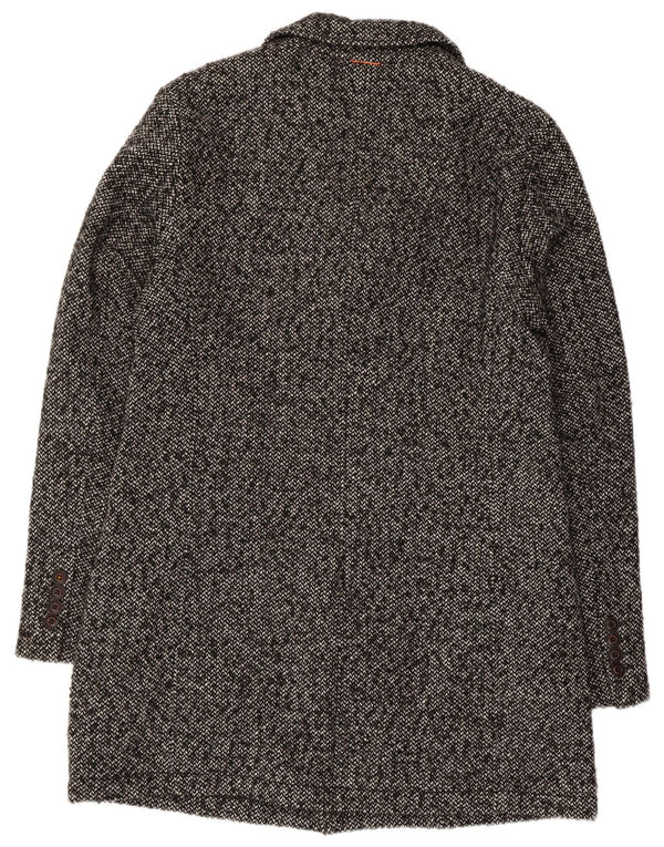 Cappotto da uomo Hugo Boss EU 52 XL Acrilico chiazzato grigio