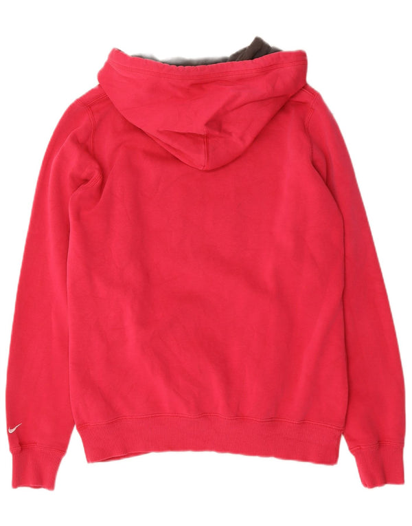 Felpa con cappuccio grafica Nike da uomo in cotone rosso medio