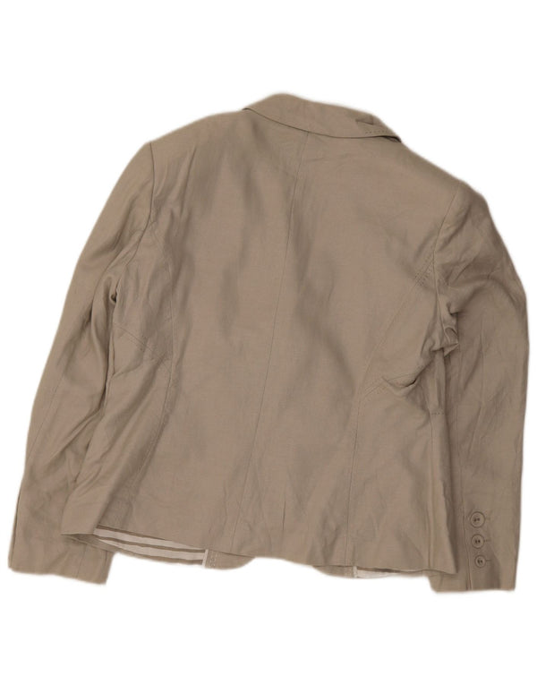 Giacca blazer a 3 bottoni Marks & Spencer da donna UK 16 grande lino verde