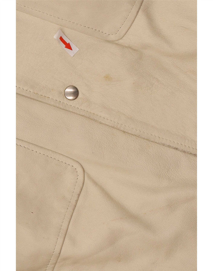 Giacca in pelle da uomo Settore UK 42 XL Beige