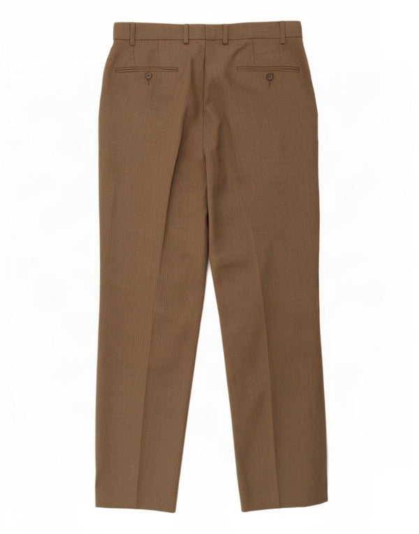 Pantaloni chino dritti da uomo Marks & Spencer W34 L31 poliestere grigio
